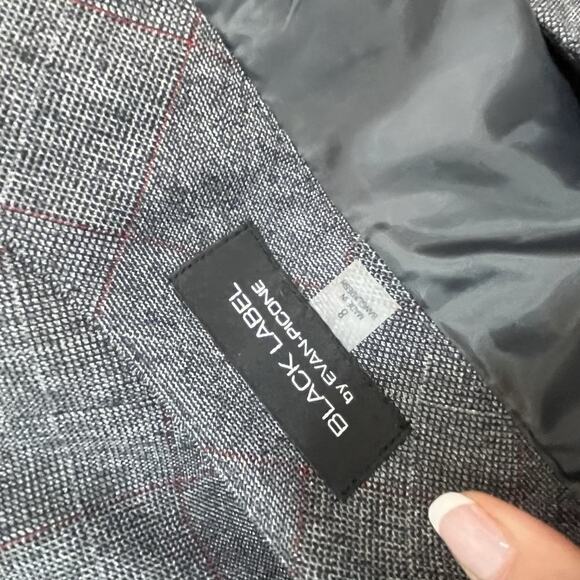 Evan Picone Skirt size 8 Black Red Plaid Straight Knee Kick Pleats Career Suit - Picture 9 of 9